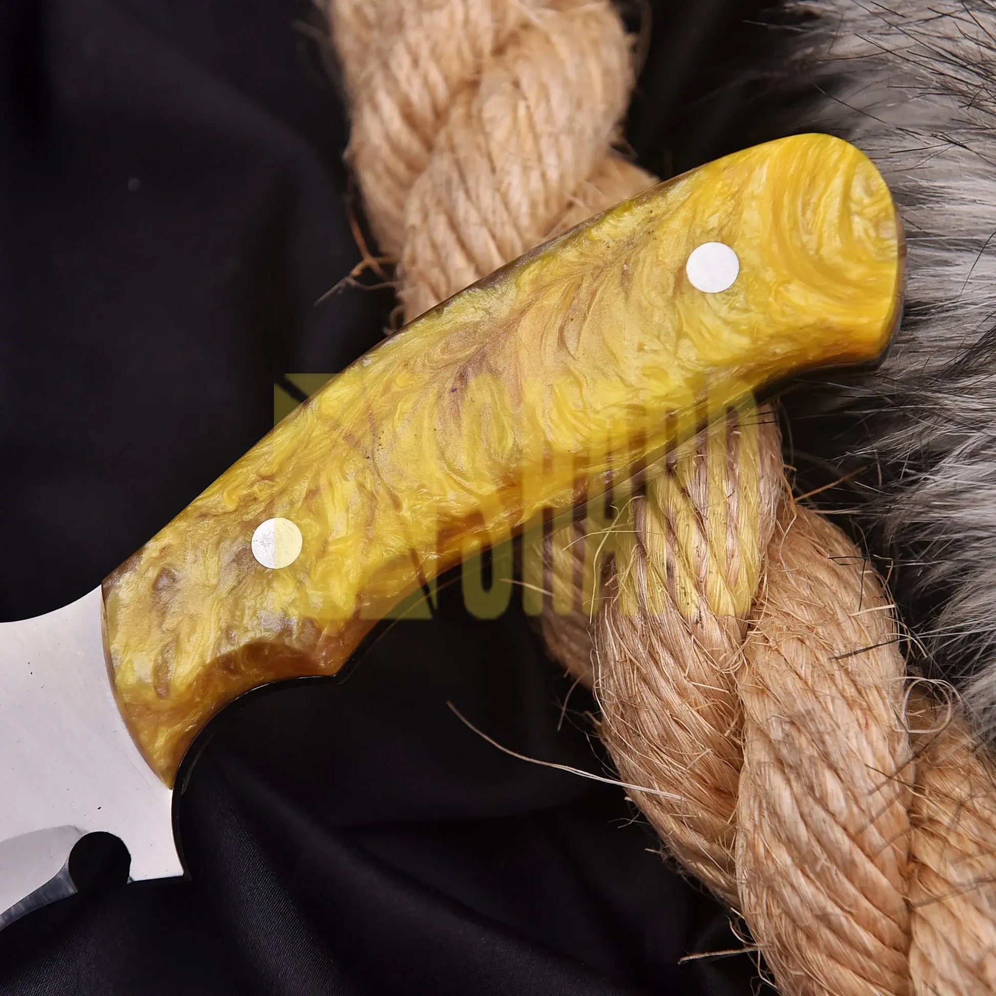 Eternal Heirloom Heritage Tool crafted from J2 steel with bright yellow resin handle