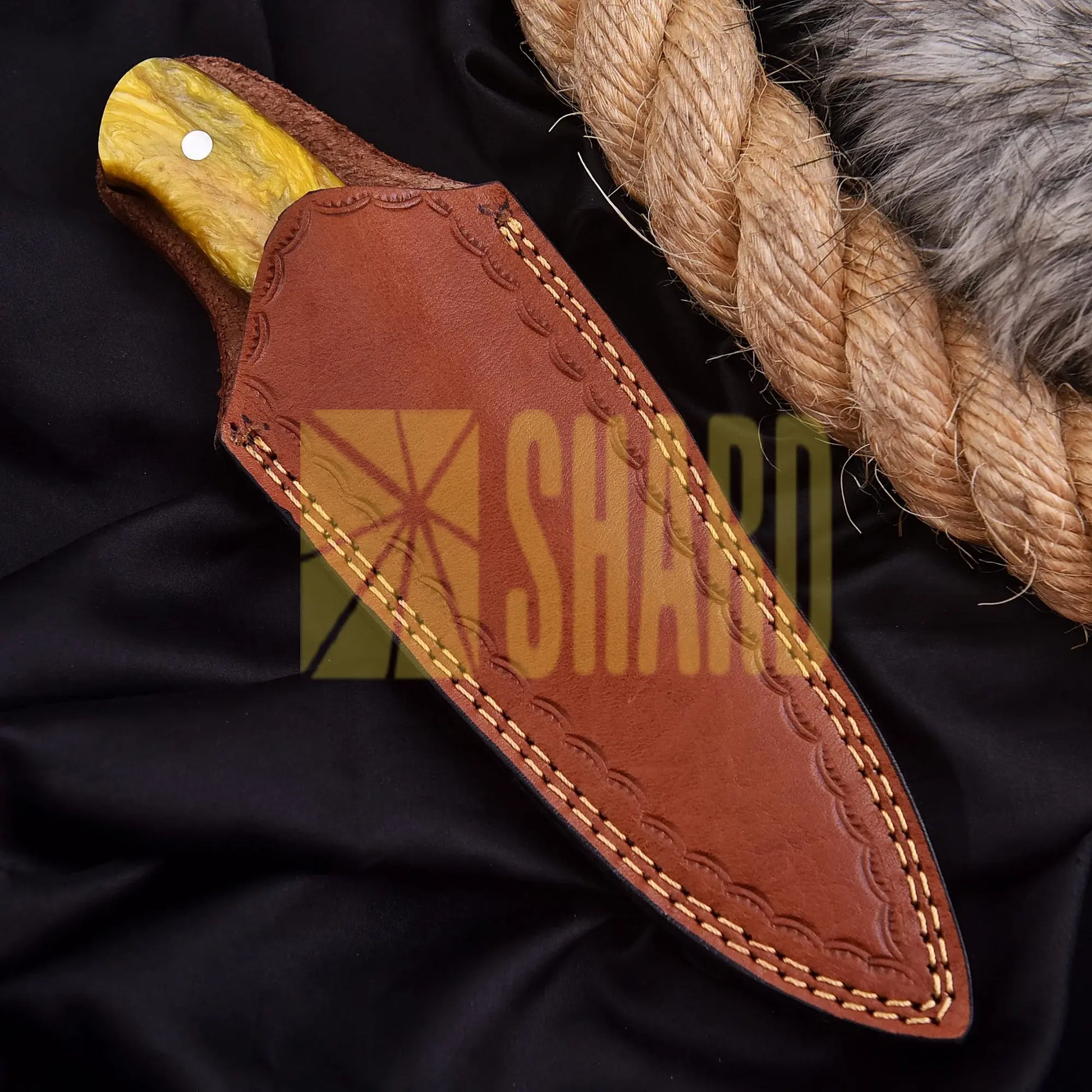 Eternal Heirloom Heritage Tool crafted from J2 steel with bright yellow resin handle