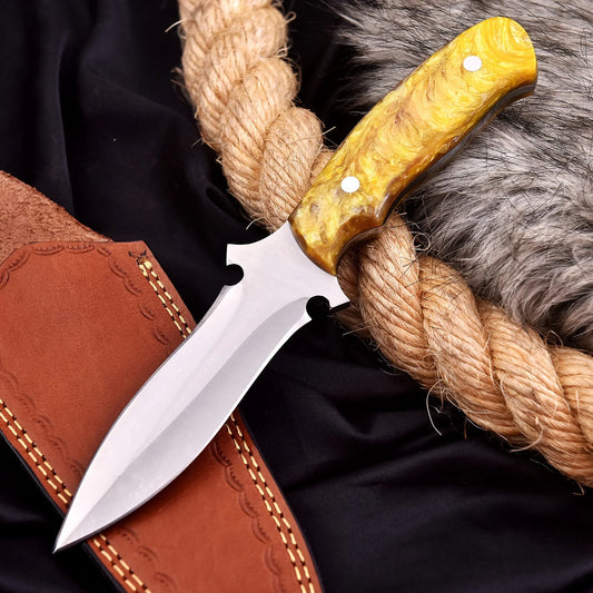 Eternal Heirloom Heritage Tool crafted from J2 steel with bright yellow resin handle
