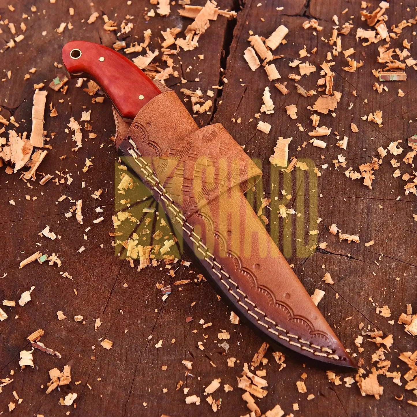 Clear steel kitchen tool with orange wood handle and bolster – The Embercrest Companion
