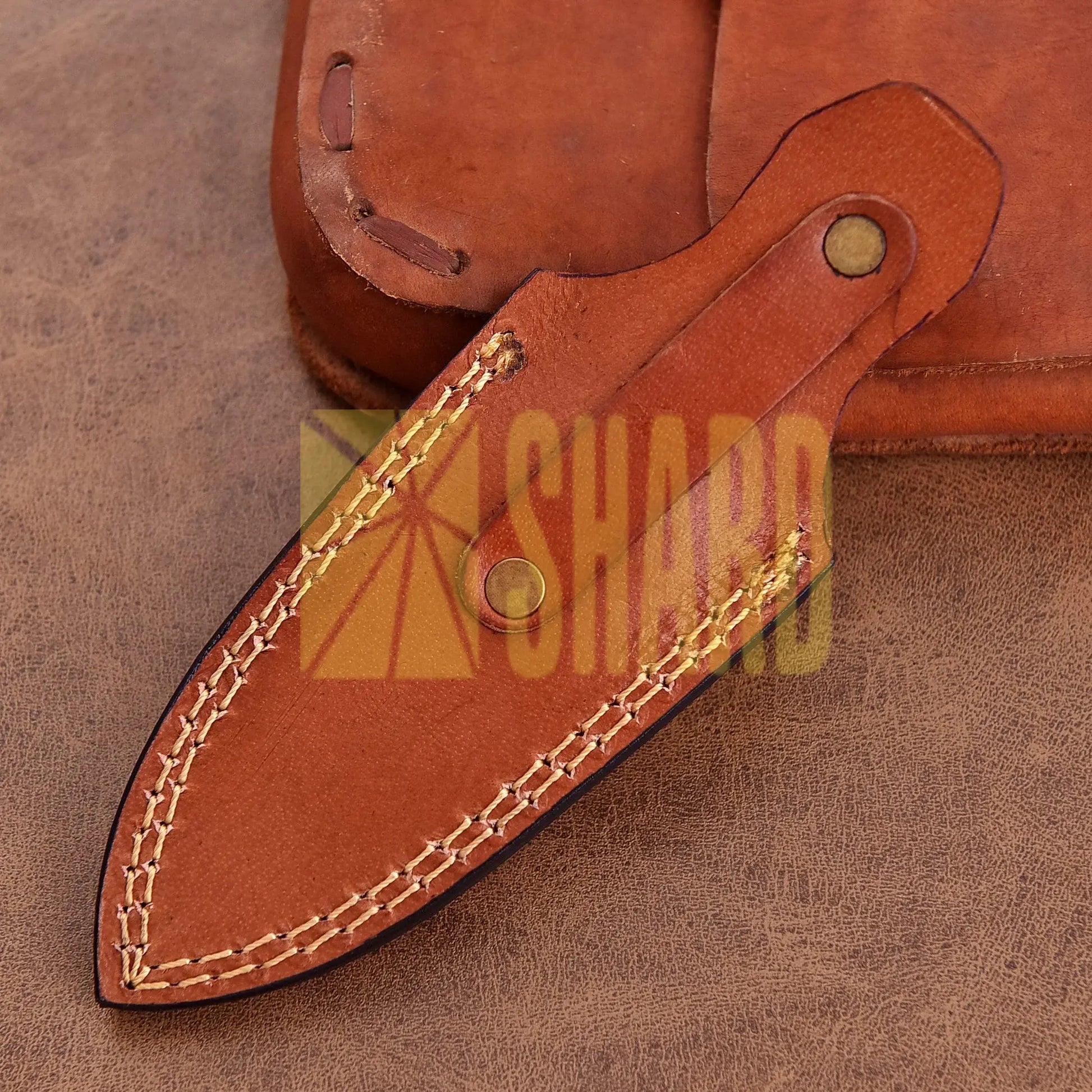 Hand-forged Damascus steel collectible with raindrop pattern and red ruby resin handle – Raindrop Trail gift piece