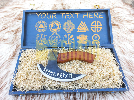 SHARD BLADE HAND FORGED Carbon Steel Pizza Cutter Battle Ready Throwing Axe  Hatchet VIKING Axe +Sheath With Gifting Box - PX05