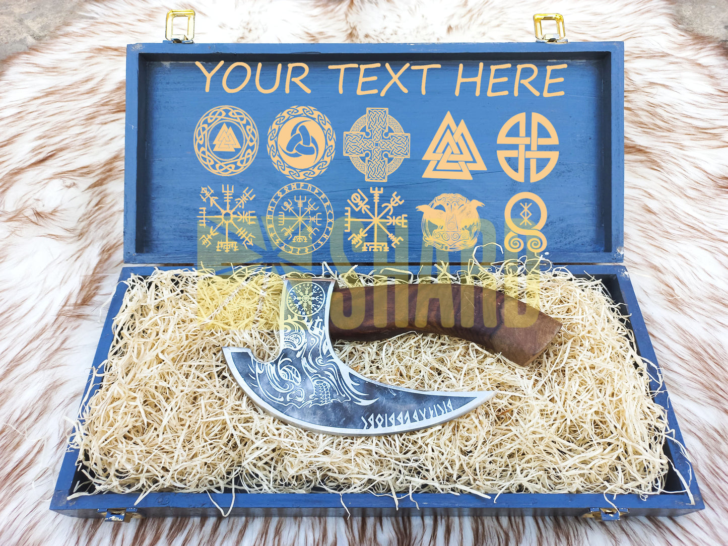 SHARD BLADE HAND FORGED Carbon Steel Pizza Cutter Battle Ready Throwing Axe  Hatchet VIKING Axe +Sheath With Gifting Box - PX06