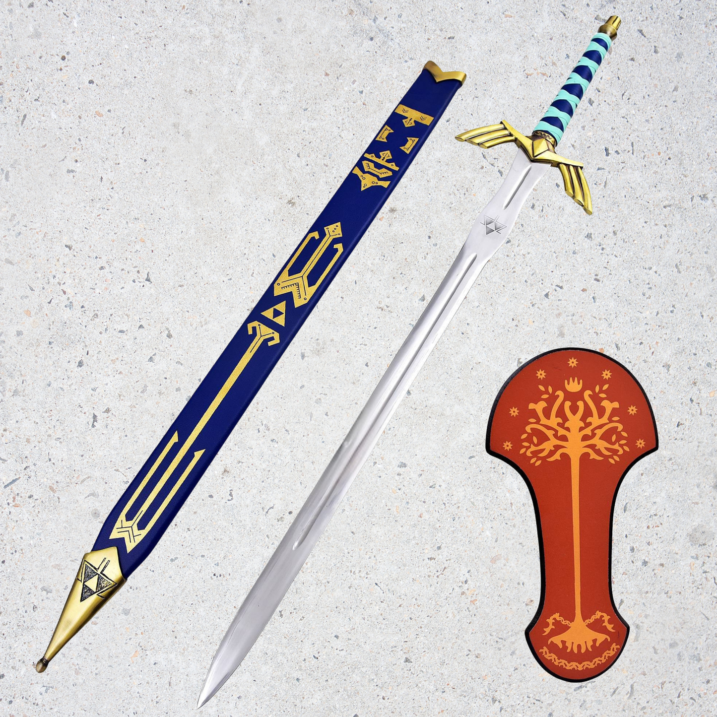 SHARDBLADE Zelda Sword Legendary Master - Replica – Lord of The Rings Swords Scabbard and Wall Ploug Included.