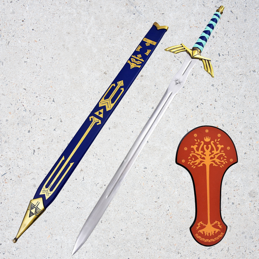 SHARDBLADE Zelda Sword Legendary Master - Replica – Lord of The Rings Swords Scabbard and Wall Ploug Included.