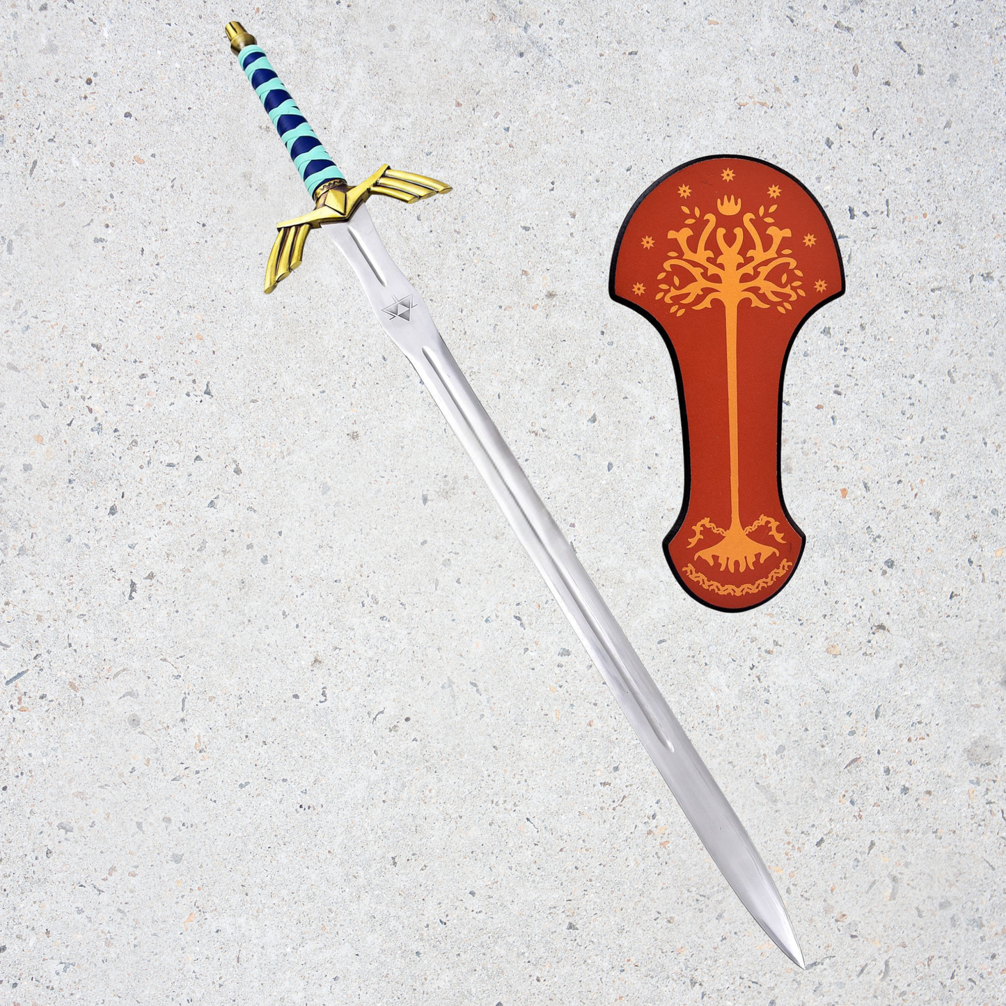 SHARDBLADE Zelda Sword Legendary Master - Replica – Lord of The Rings Swords Scabbard and Wall Ploug Included.
