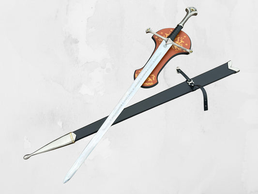 Anduril Narsil Sword of King – Lord of The Rings Swords Scabbard and Wall Ploug Included.