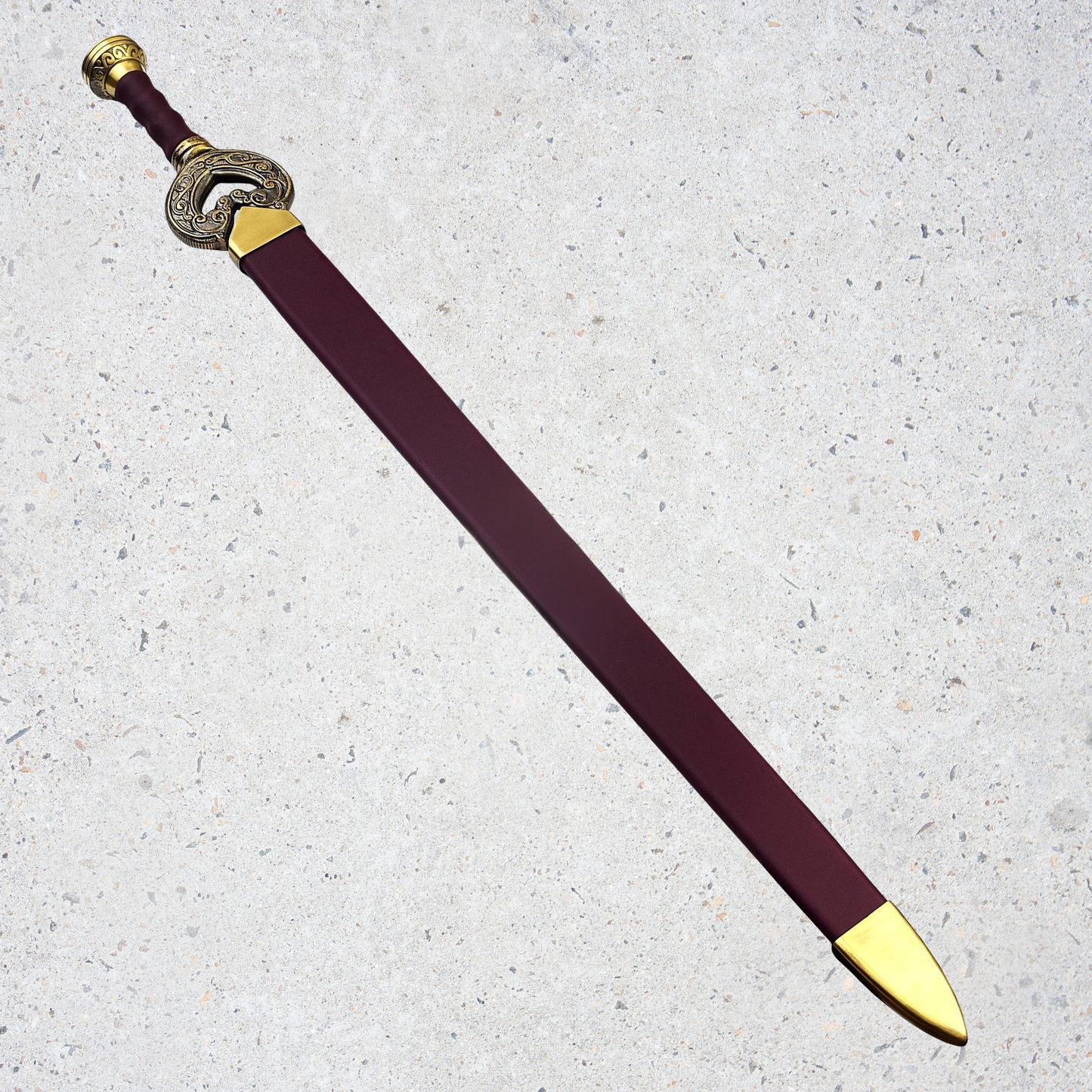 SHARDBLADE Herugrim Sword Battle Forged Edition Lord of The Rings | Full Tang Construction | Solid Brass Guard & Pommel | Leather-Wrapped Grip