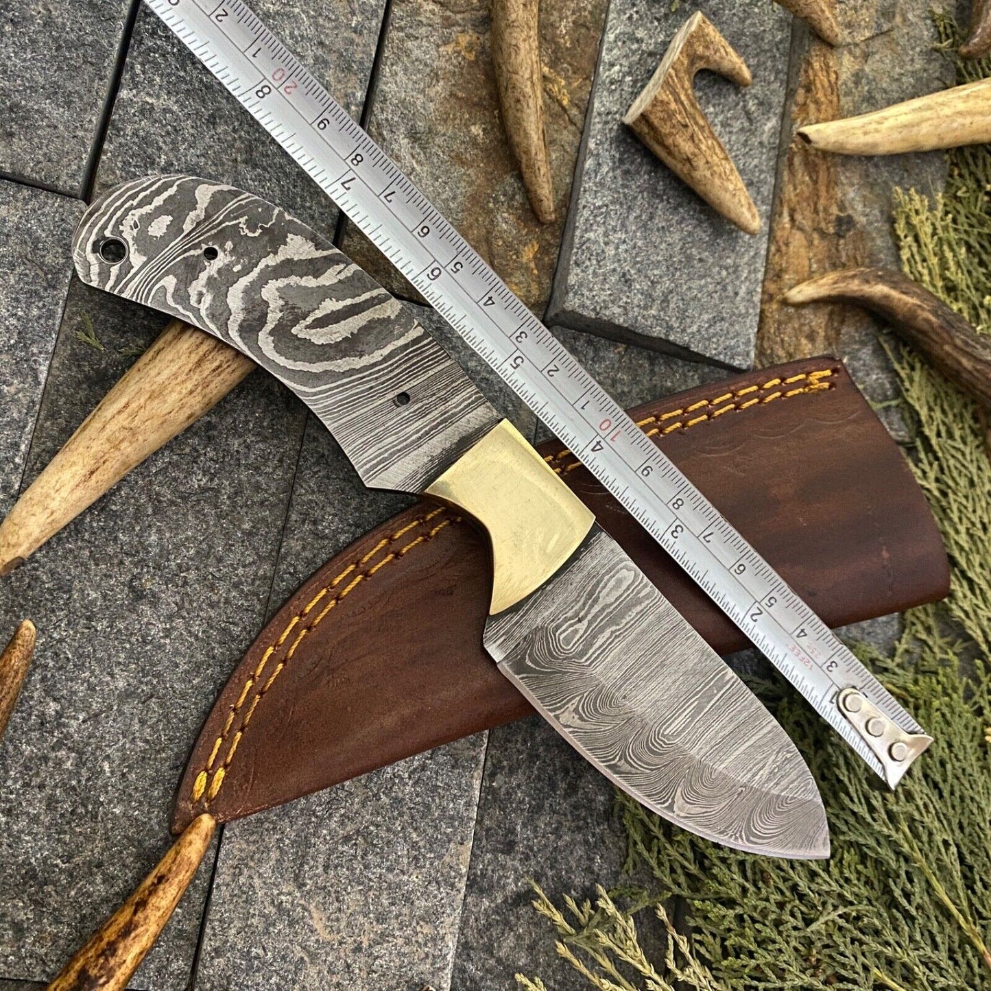 SHARD CUSTOM HAND FORGED DAMASCUS HUNTING BUSHCRAFT TANG BLANK BLADE KNIFE