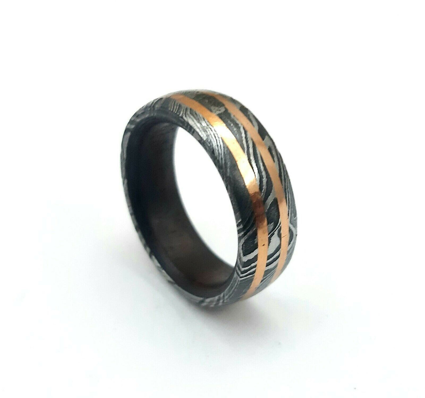 Handmade Damascus Steel Wedding Band Ring For Men-Engagement Band Ring for Men