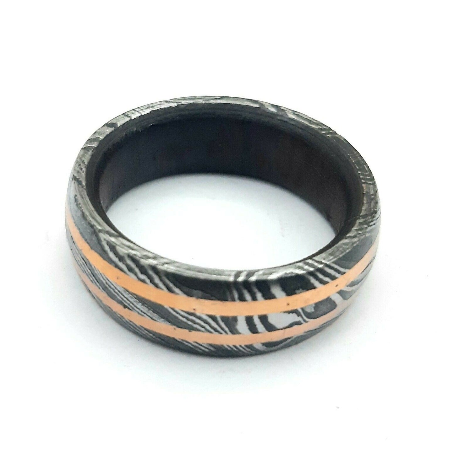 Handmade Damascus Steel Wedding Band Ring For Men-Engagement Band Ring for Men