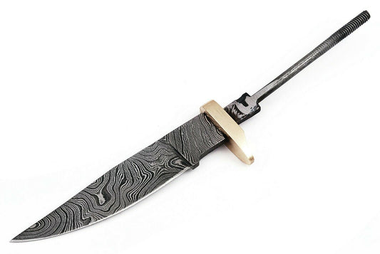 Handmade Damascus Steel Rat Tail Blank Blade for Knife Making Supplies "(BB117)