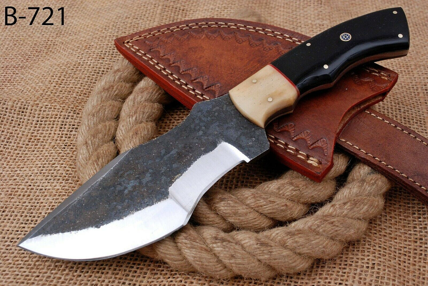 10" Custom Hand Forged Railroad High Carbon Steel Hunting Tracker Knife (721)