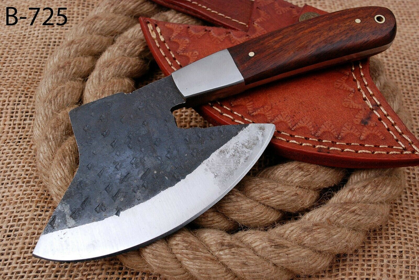 8" Custom Hand Forged Railroad High Carbon Steel Hunting Cleaver Knife (725)