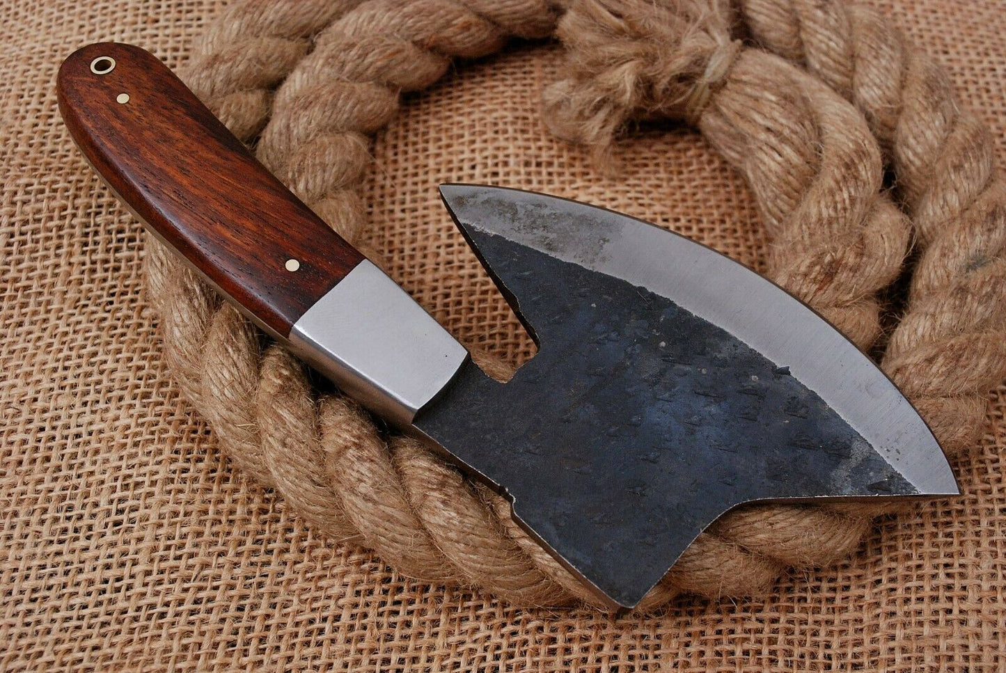 8" Custom Hand Forged Railroad High Carbon Steel Hunting Cleaver Knife (725)