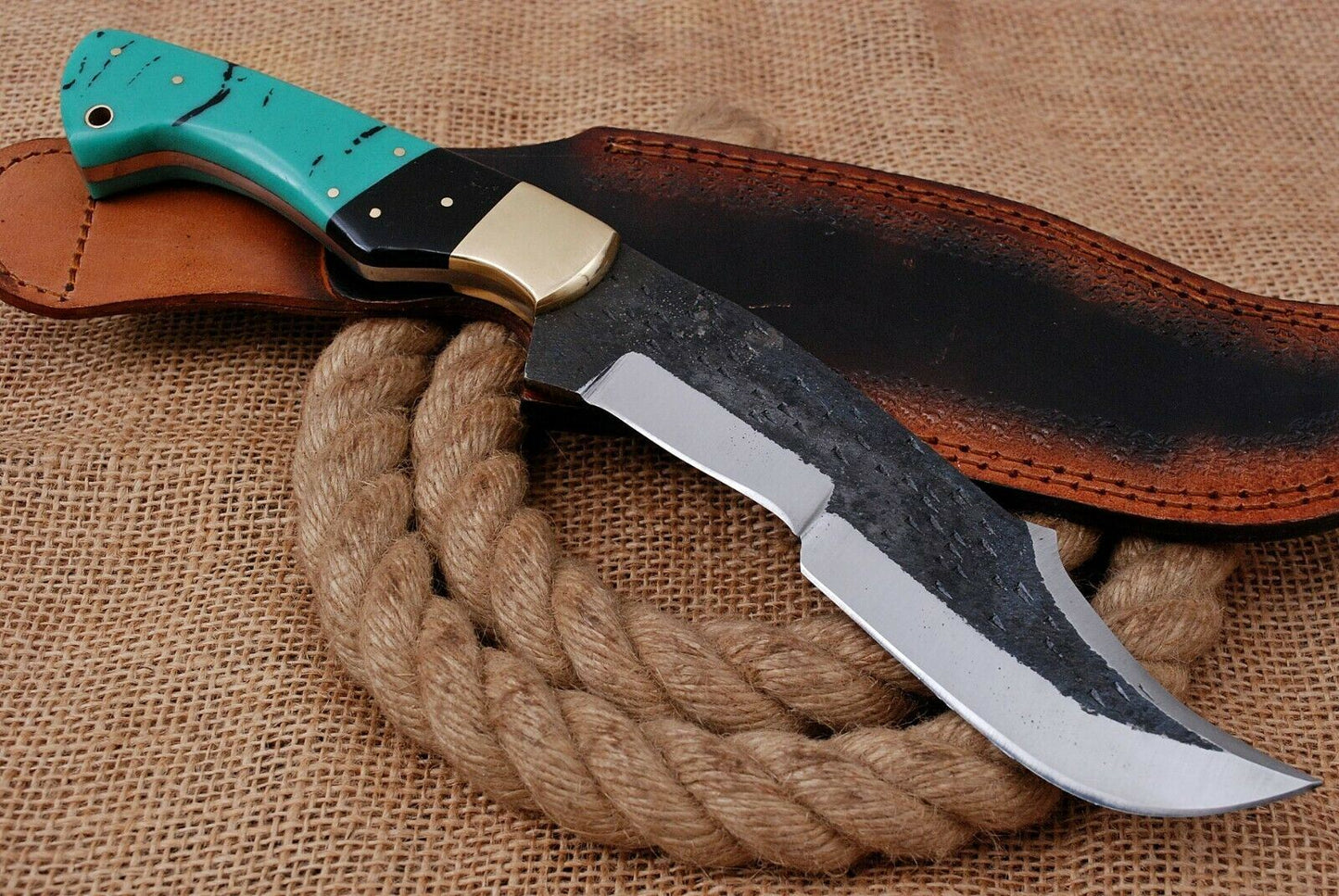 13" Custom Hand Forged Railroad High Carbon Steel Hunting Cleaver Knife (739)