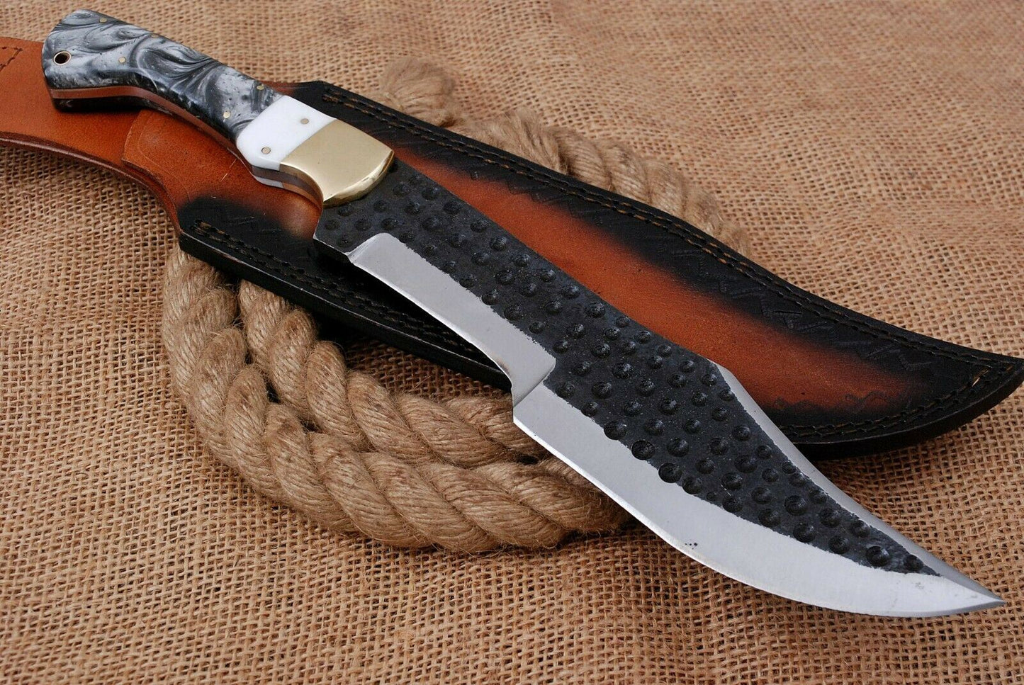 15" Custom Hand Forged Railroad High Carbon Steel Cleaver Knife (741)