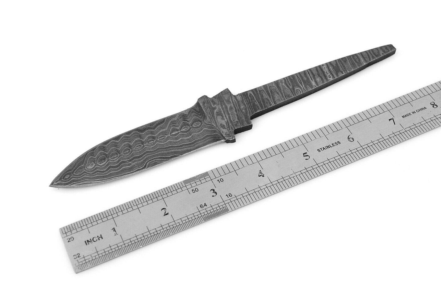 Hand Forged Damascus Steel Full Tang Dagger Blank Blade Knife Making Supply-818