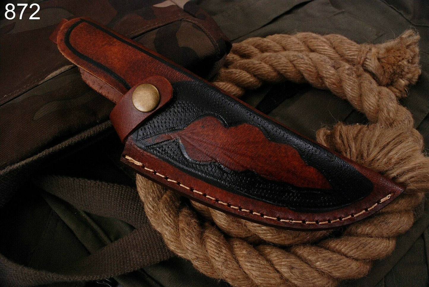 HANDMADE PURE Leather Hand Crafted BELT SHEATH Holster For FIXED BLADE KNIFE