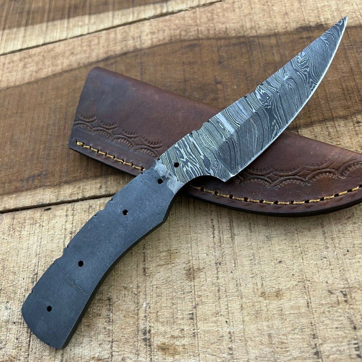 SHARDBLADE Custom Hand Forged Damascus Steel Hunting Skinner Blank Blade knife