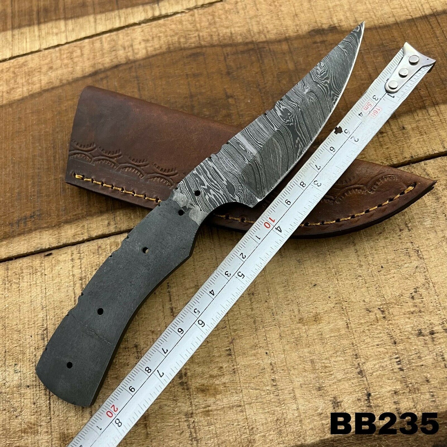 SHARDBLADE Custom Hand Forged Damascus Steel Hunting Skinner Blank Blade knife