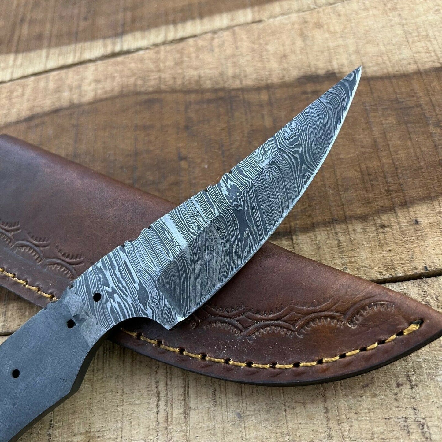 SHARDBLADE Custom Hand Forged Damascus Steel Hunting Skinner Blank Blade knife