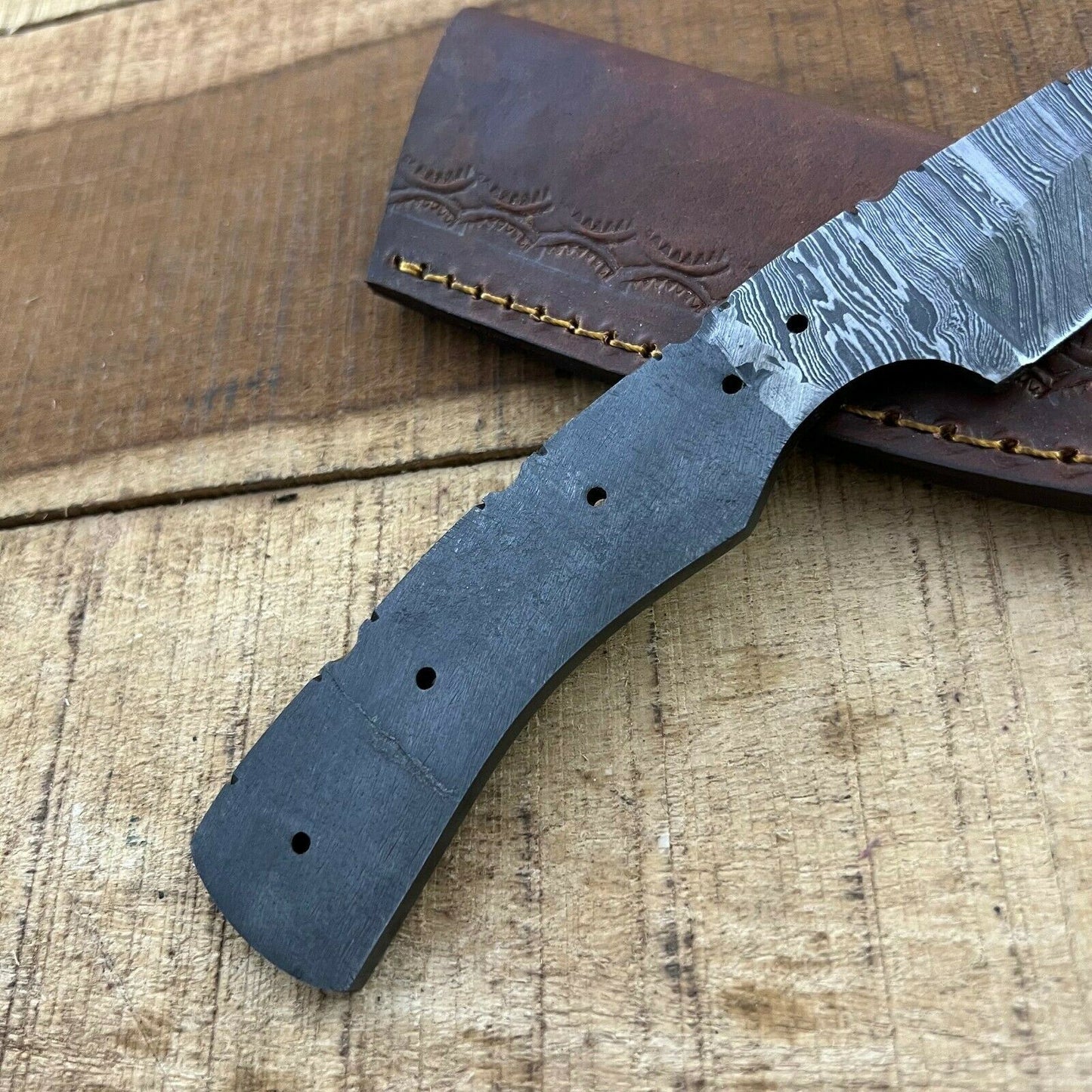 SHARDBLADE Custom Hand Forged Damascus Steel Hunting Skinner Blank Blade knife