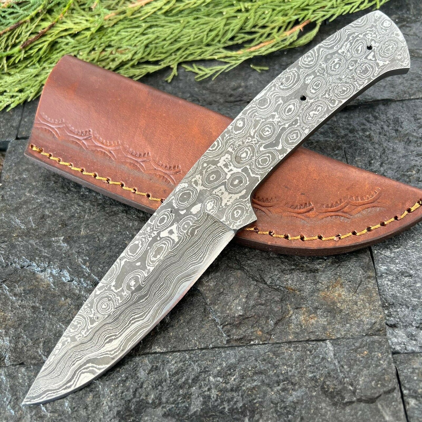 SHARDBLADE Custom Hand Forged Damascus Steel Hunting Skinner Blank Blade knife