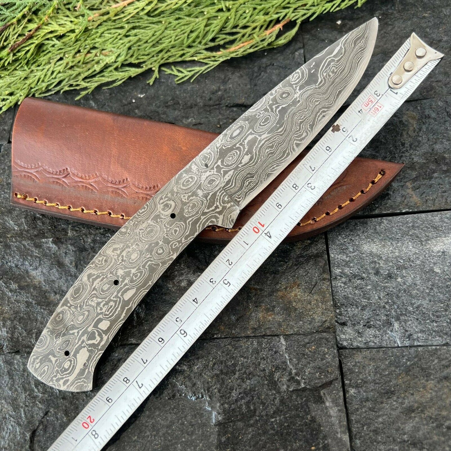 SHARDBLADE Custom Hand Forged Damascus Steel Hunting Skinner Blank Blade knife