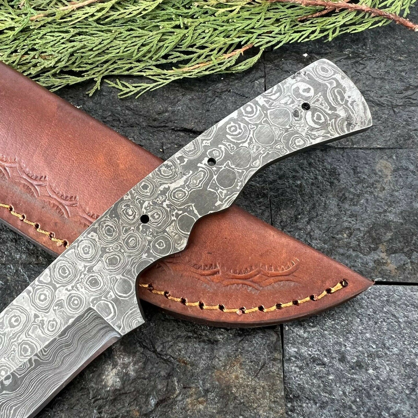 SHARDBLADE Custom Hand Forged Damascus Steel Hunting Skinner Blank Blade knife