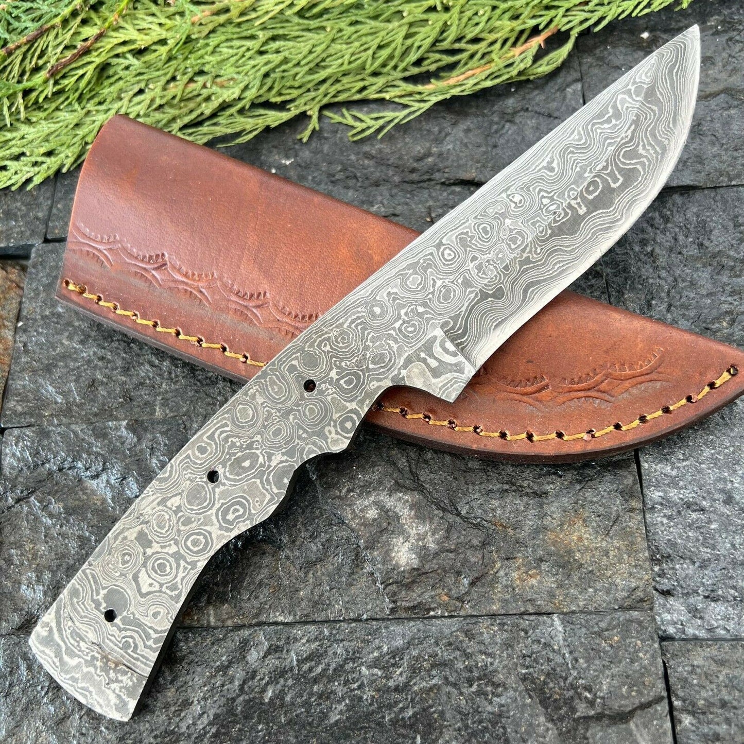 SHARDBLADE Custom Hand Forged Damascus Steel Hunting Skinner Blank Blade knife