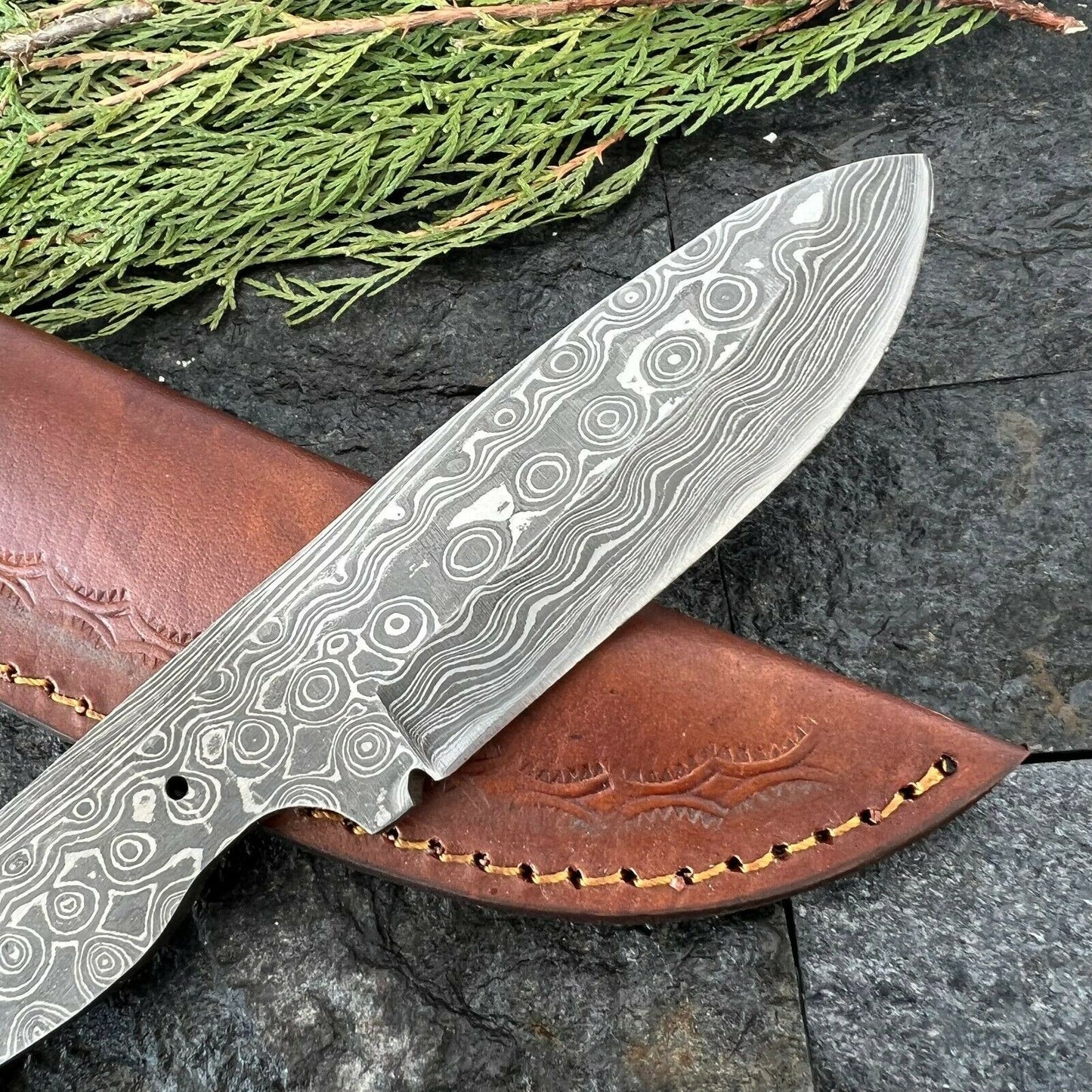 SHARDBLADE Custom Hand Forged Damascus Steel Hunting Skinner Blank Blade knife