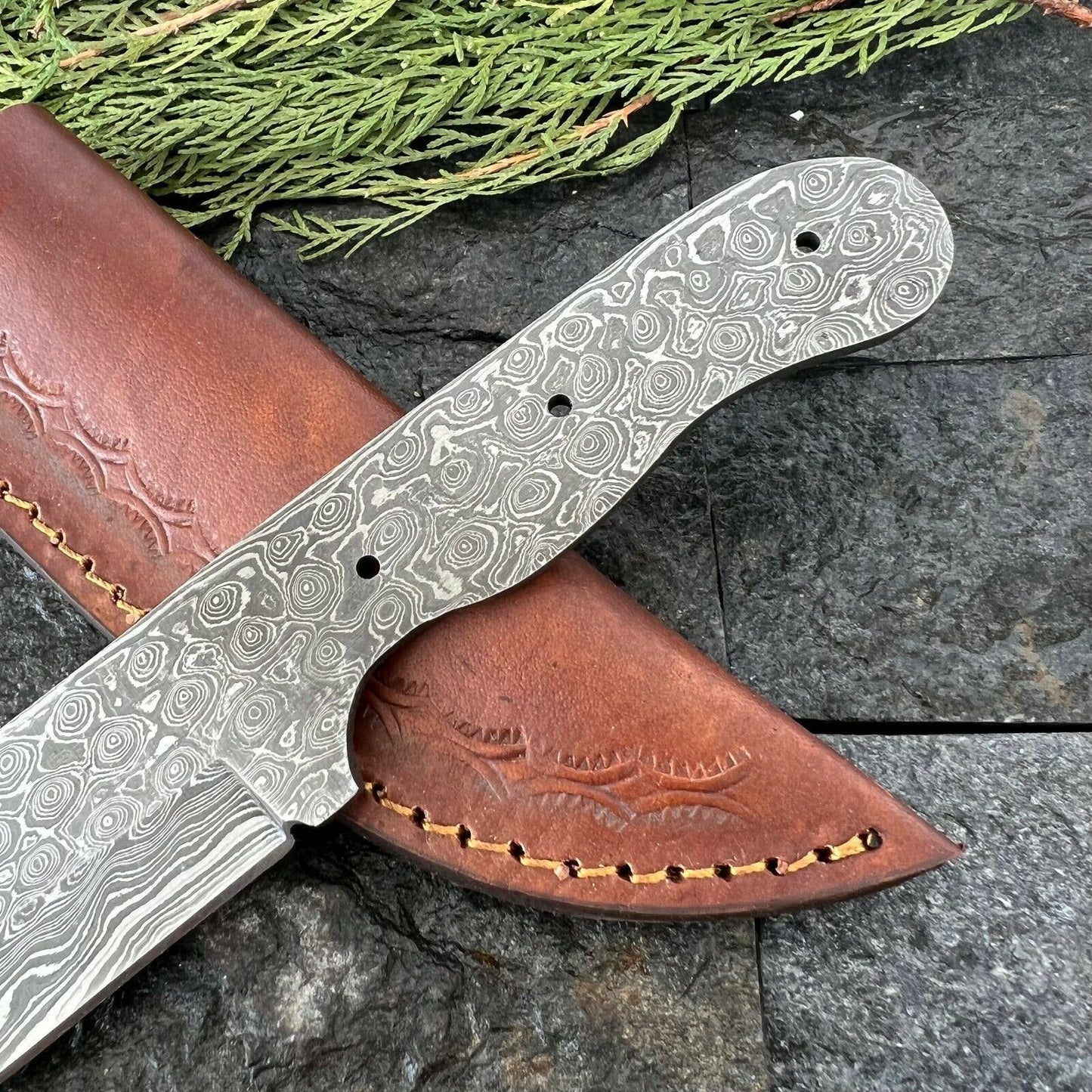 SHARDBLADE Custom Hand Forged Damascus Steel Hunting Skinner Blank Blade knife