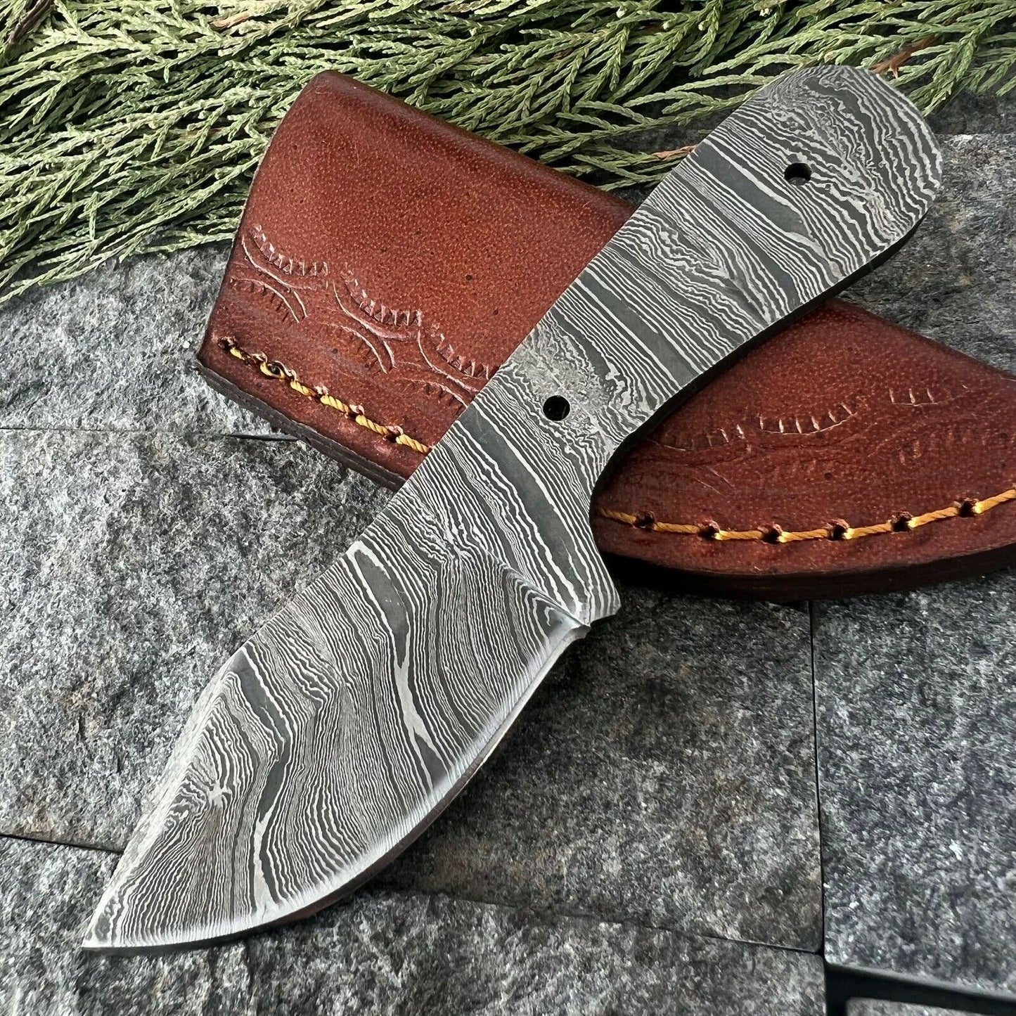 SHARDBLADE Custom Hand Forged Damascus Steel Hunting Skinner Blank Blade knife