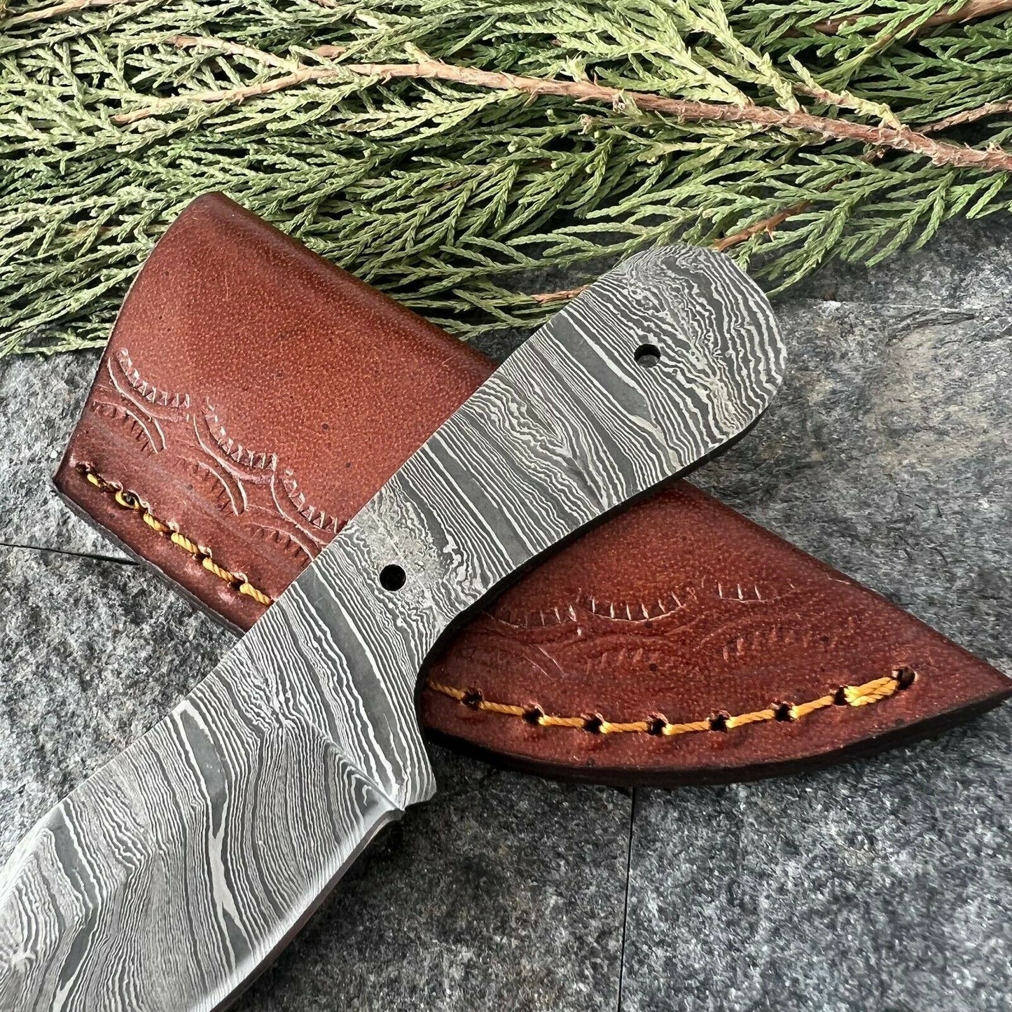 SHARDBLADE Custom Hand Forged Damascus Steel Hunting Skinner Blank Blade knife