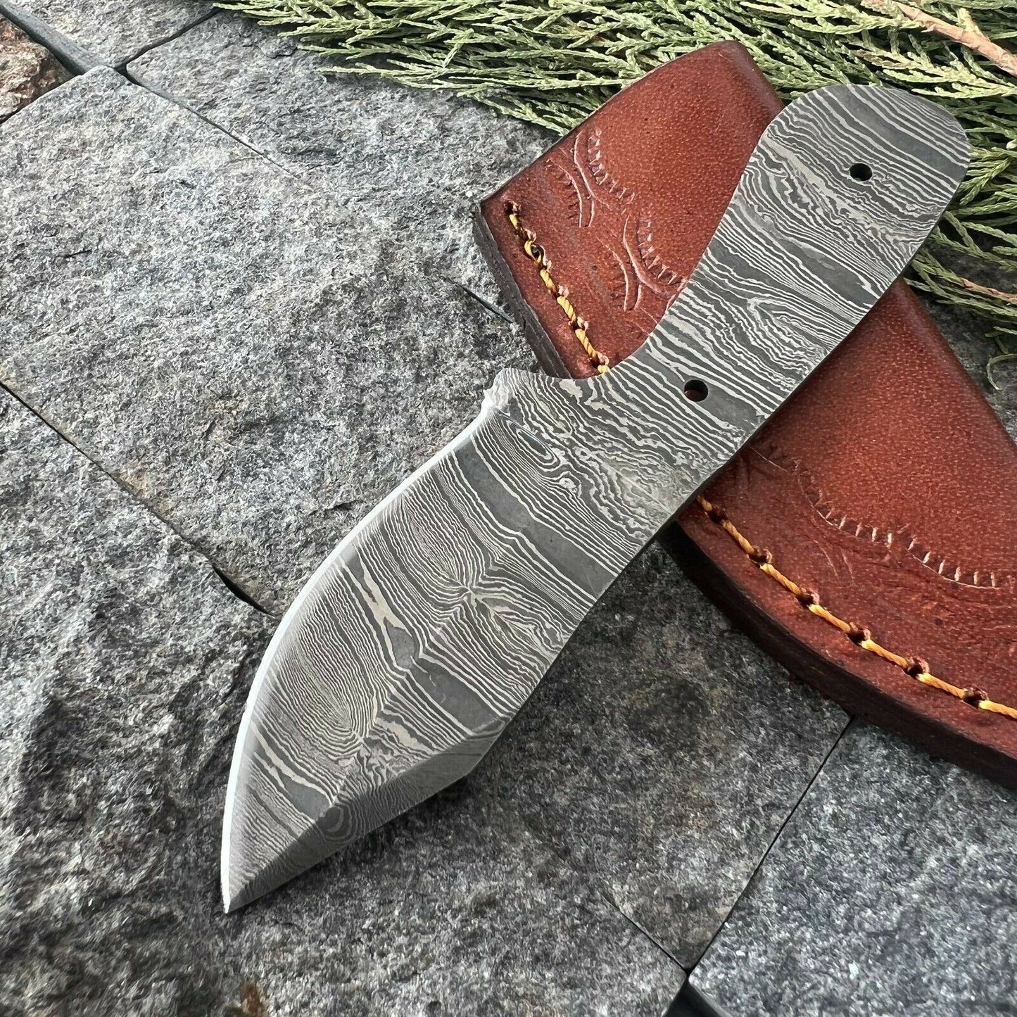 SHARDBLADE Custom Hand Forged Damascus Steel Hunting Skinner Blank Blade knife