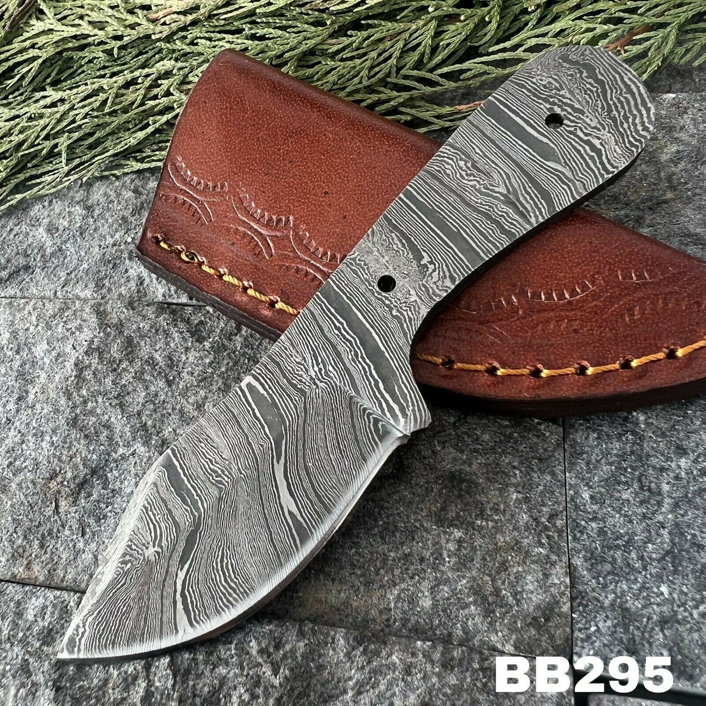 SHARDBLADE Custom Hand Forged Damascus Steel Hunting Skinner Blank Blade knife