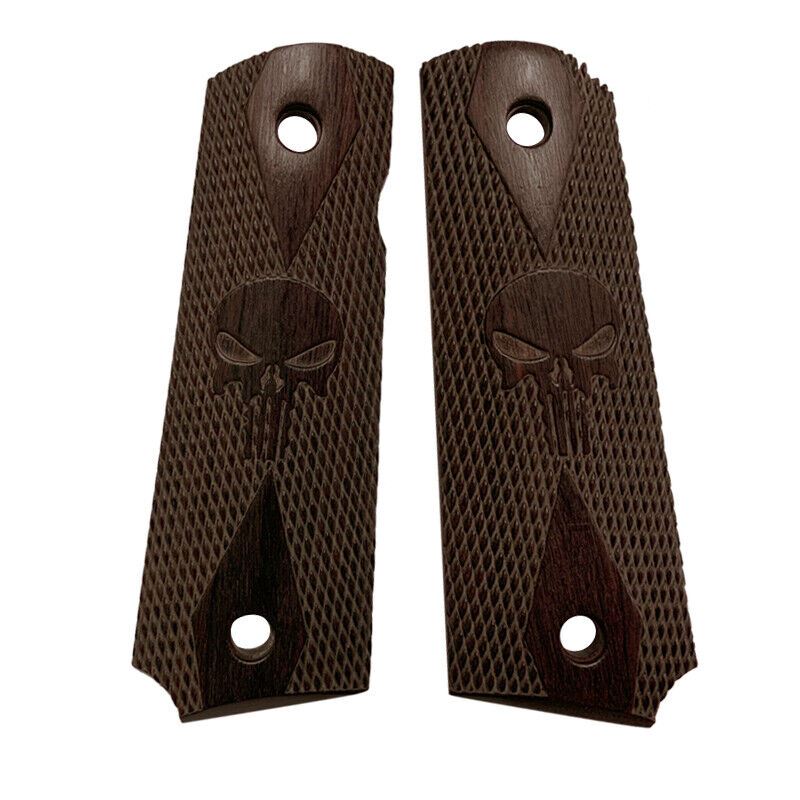 1911 GRIPS FULL SIZE ROSEWOOD W/SCREW PUNISHER FITS SPRINGFIELD COLT ROCK ISLAND