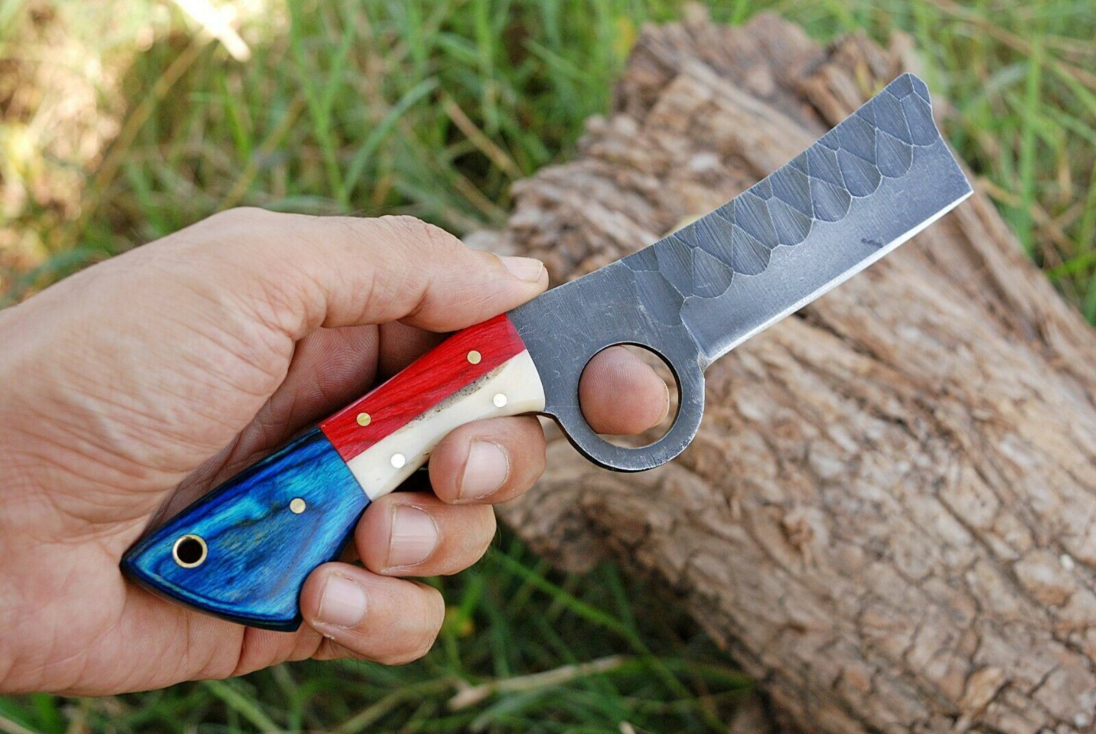 Custom Handmade High Carbon Steel Bull Cutter Knife with Sheath shops