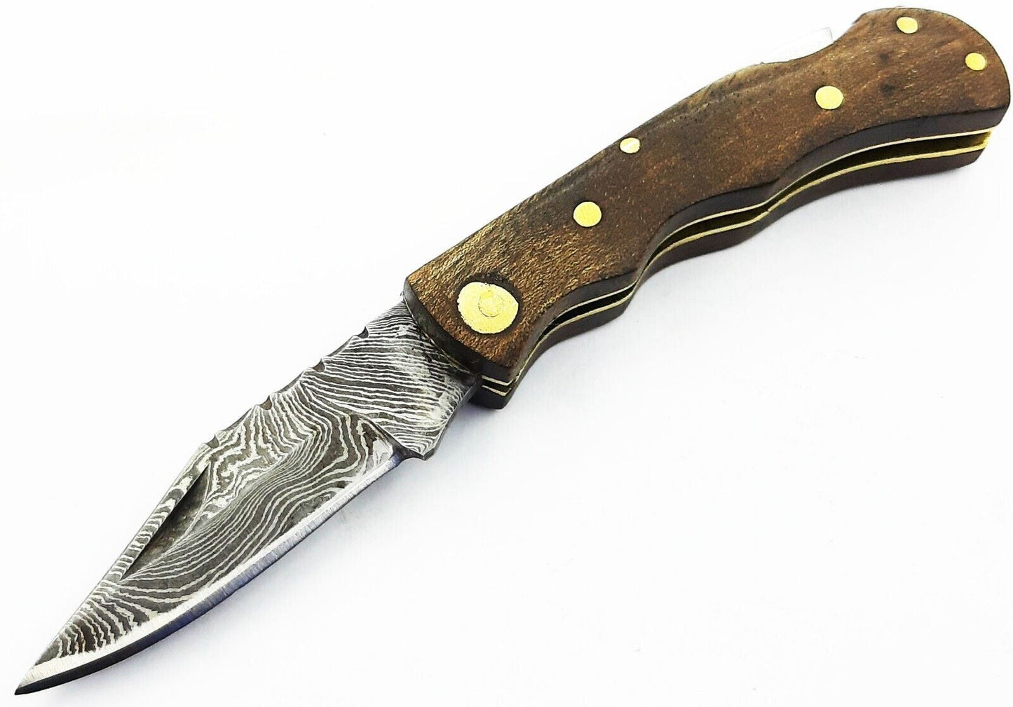 SHARDBLADE HAND FORGED Damascus Steel Lock back Folding Pocket Knife with Sheath