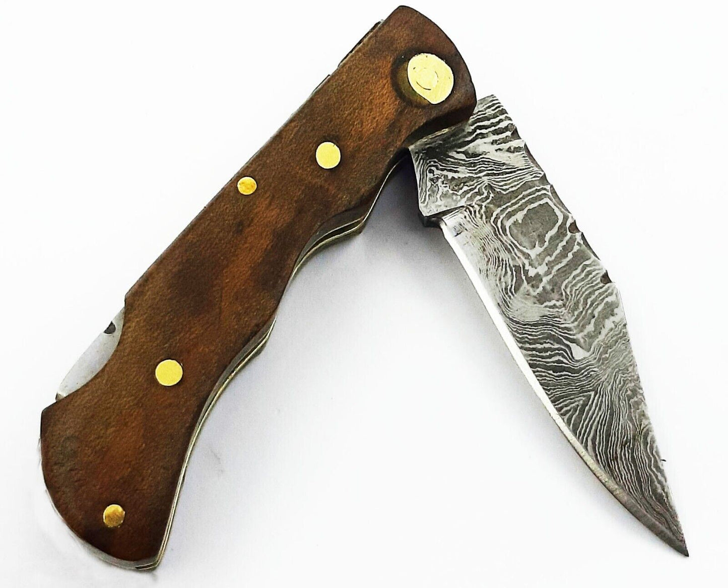 SHARDBLADE HAND FORGED Damascus Steel Lock back Folding Pocket Knife with Sheath