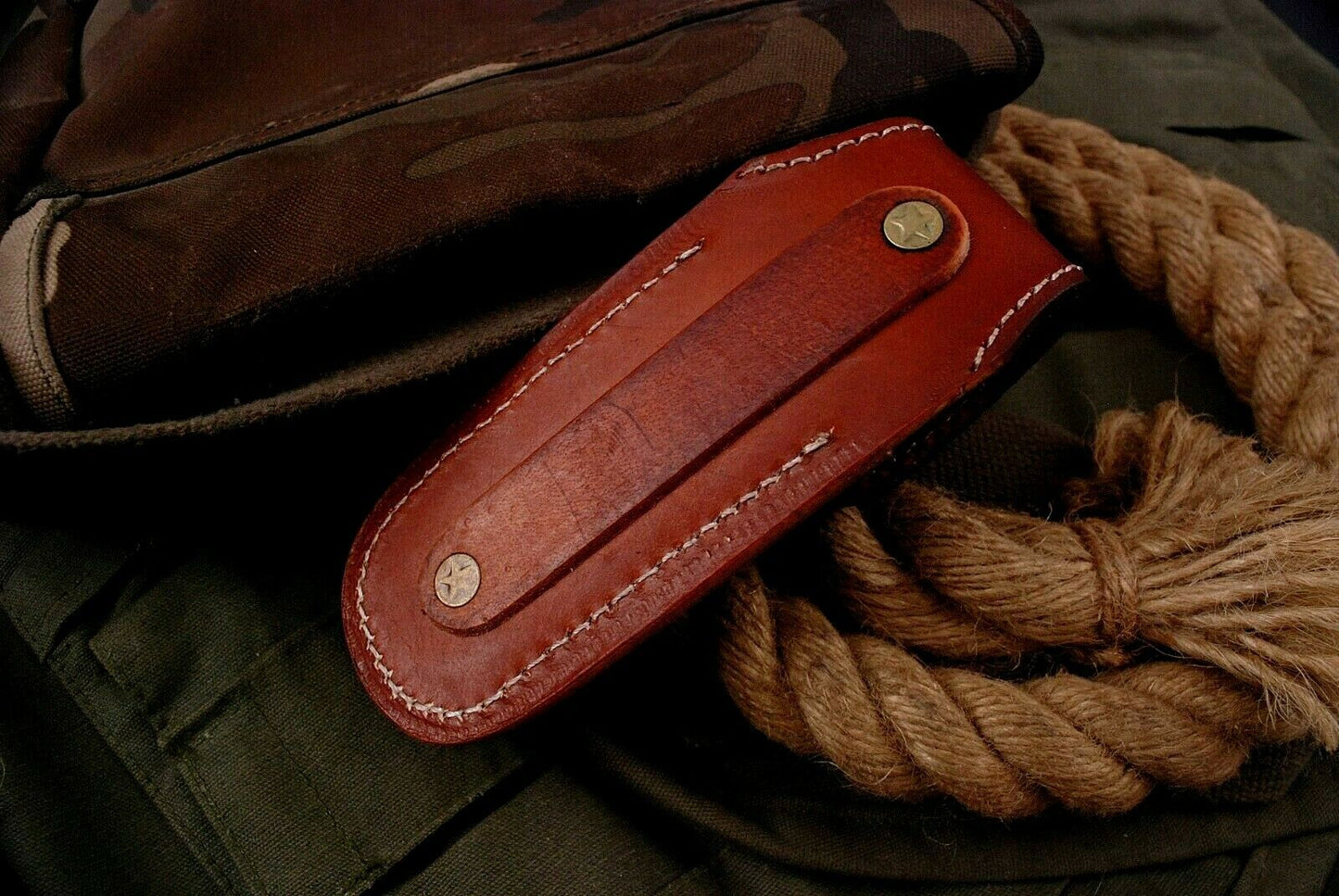 FOLDING POCKET KNIFE SHEATH | 5" HANDMADE Knife Making Leather Case