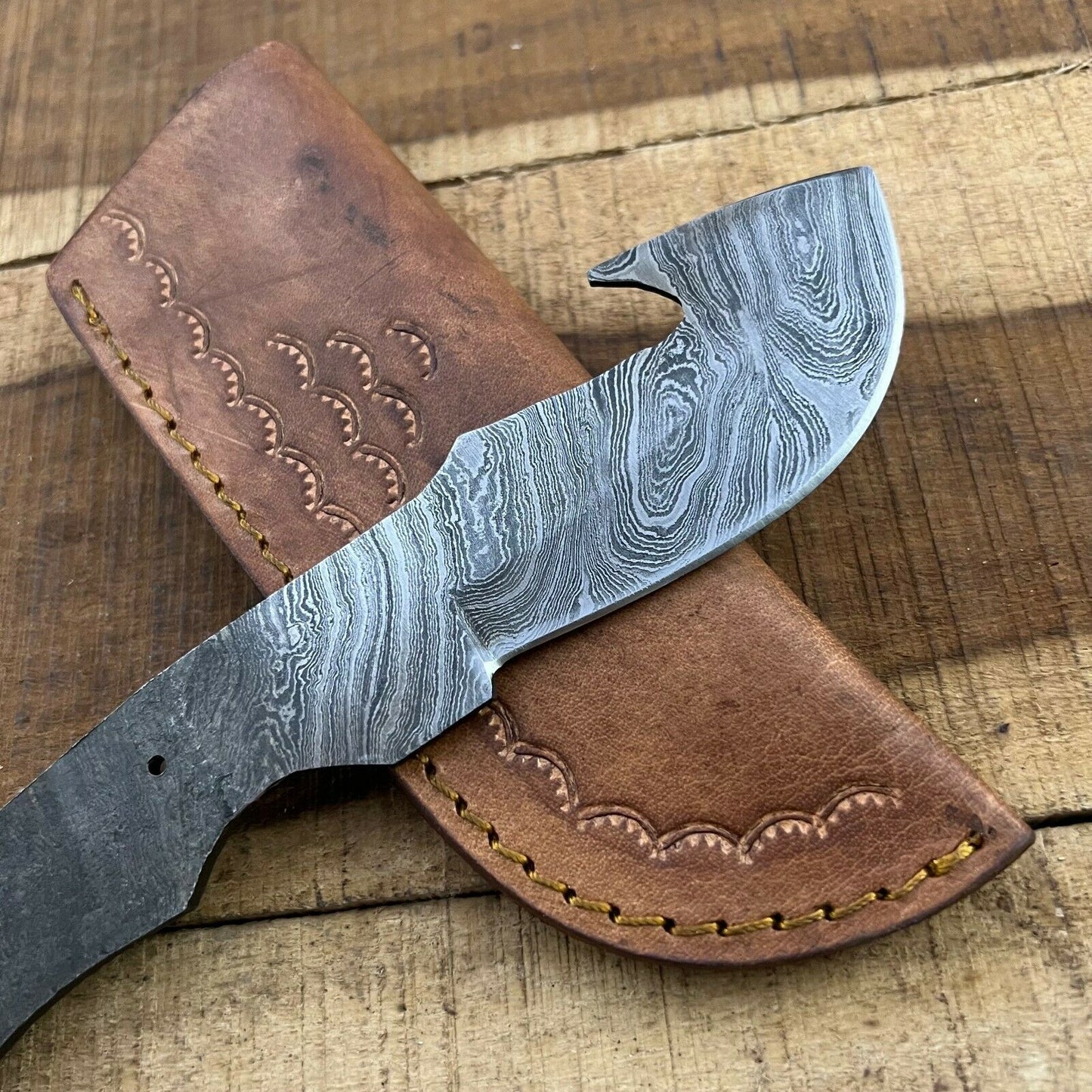 SHARDBLADE Custom Hand Forged Damascus Steel Hunting Skinner Blank Blade knife