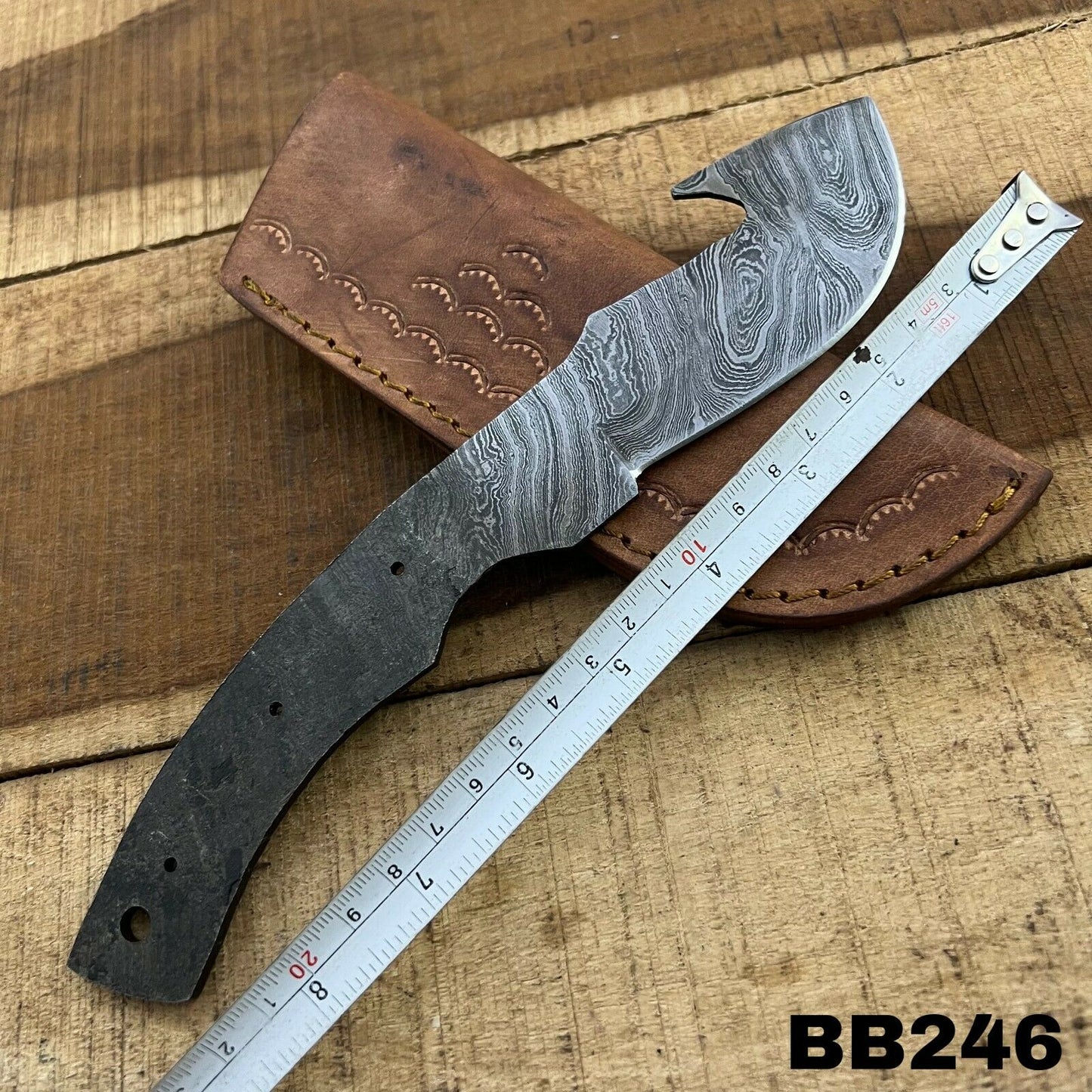 SHARDBLADE Custom Hand Forged Damascus Steel Hunting Skinner Blank Blade knife