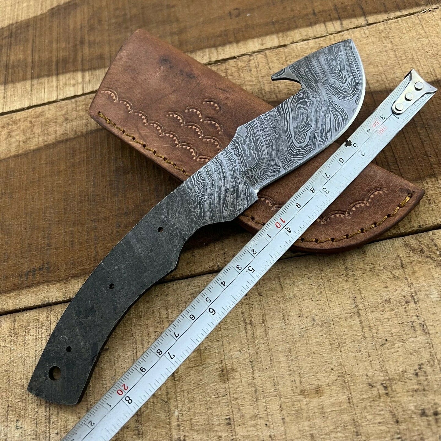 SHARDBLADE Custom Hand Forged Damascus Steel Hunting Skinner Blank Blade knife