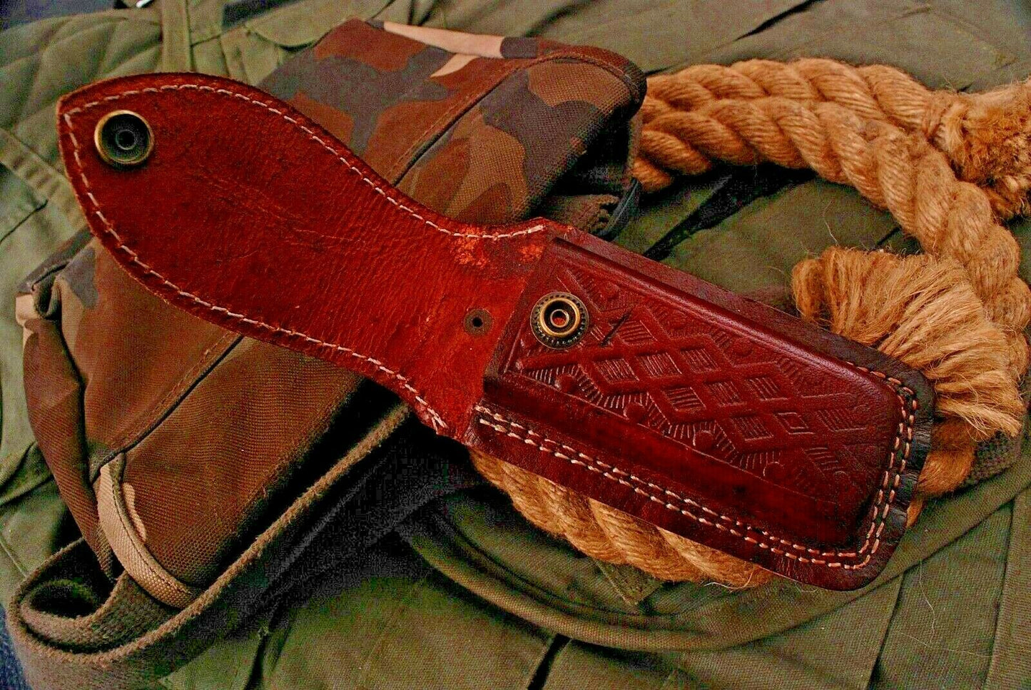 FOLDING POCKET KNIFE MAKING SHEATH | 5.5" HANDMADE Leather Case