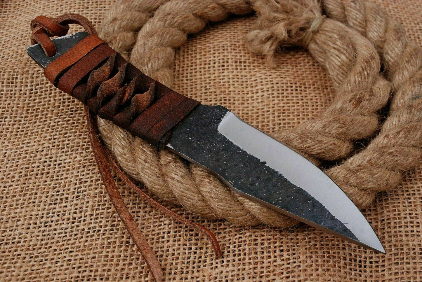 CUSTOM HAND FORGED Spike Railroad High Carbon Steel Skinner Hunting Knife (747)