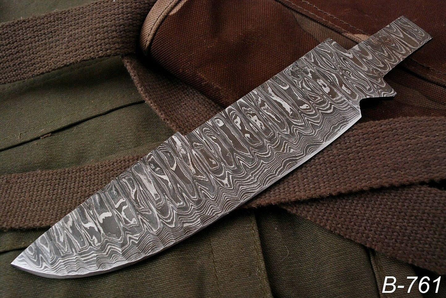 HAND FORGED DAMASCUS STEEL Blank Blade Hunting Knife Hammered Blade Knife Making