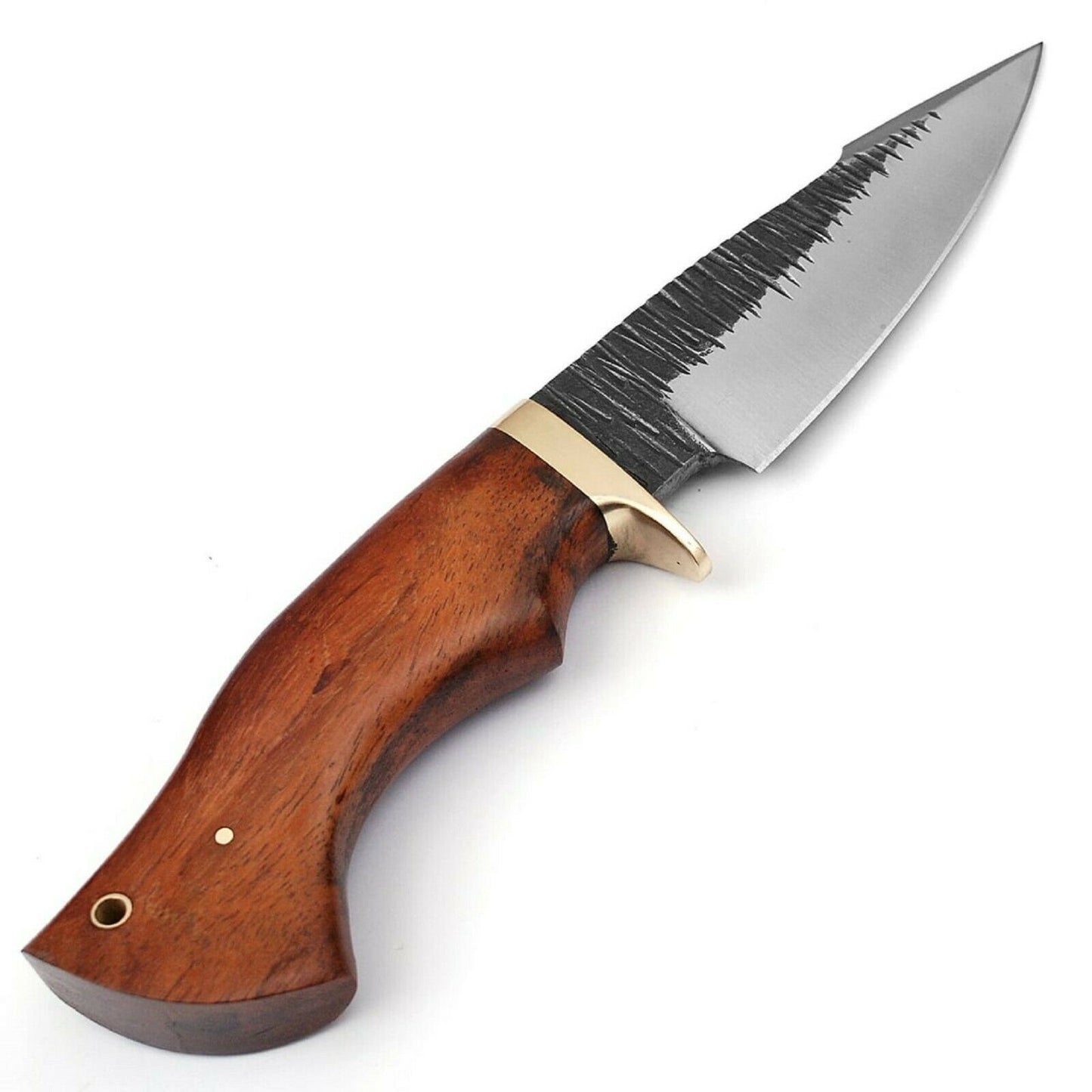 10" HAND FORGED High Carbon Steel Skinner Hunting Knife Wood Handle with Sheath