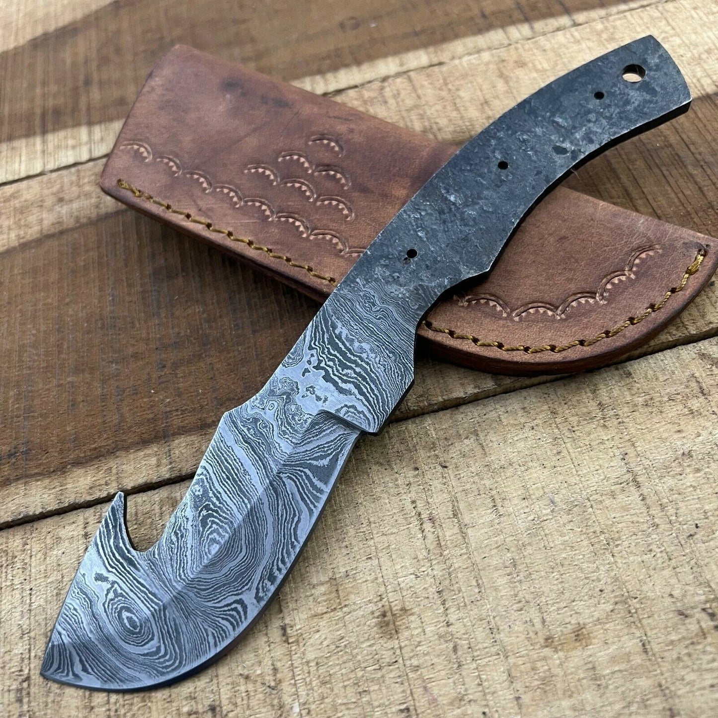 SHARDBLADE Custom Hand Forged Damascus Steel Hunting Skinner Blank Blade knife